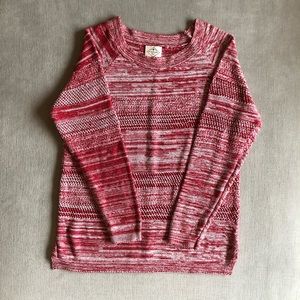 Red and white sweater